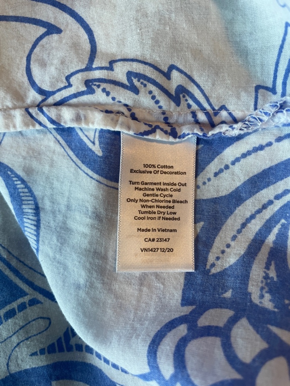 Talbots Tunic with Blue Floral Print Size Medium - Picture 5 of 5